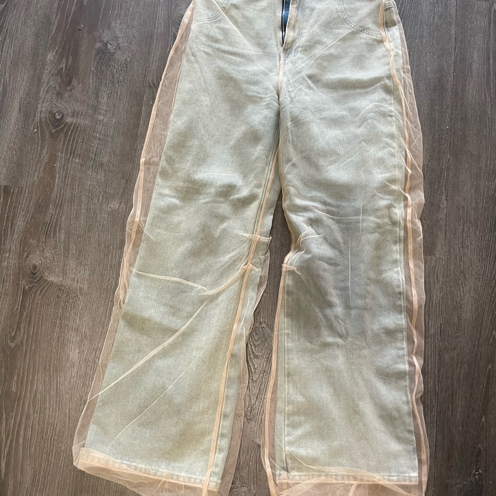 AKIRA Sheer Overlay Pants